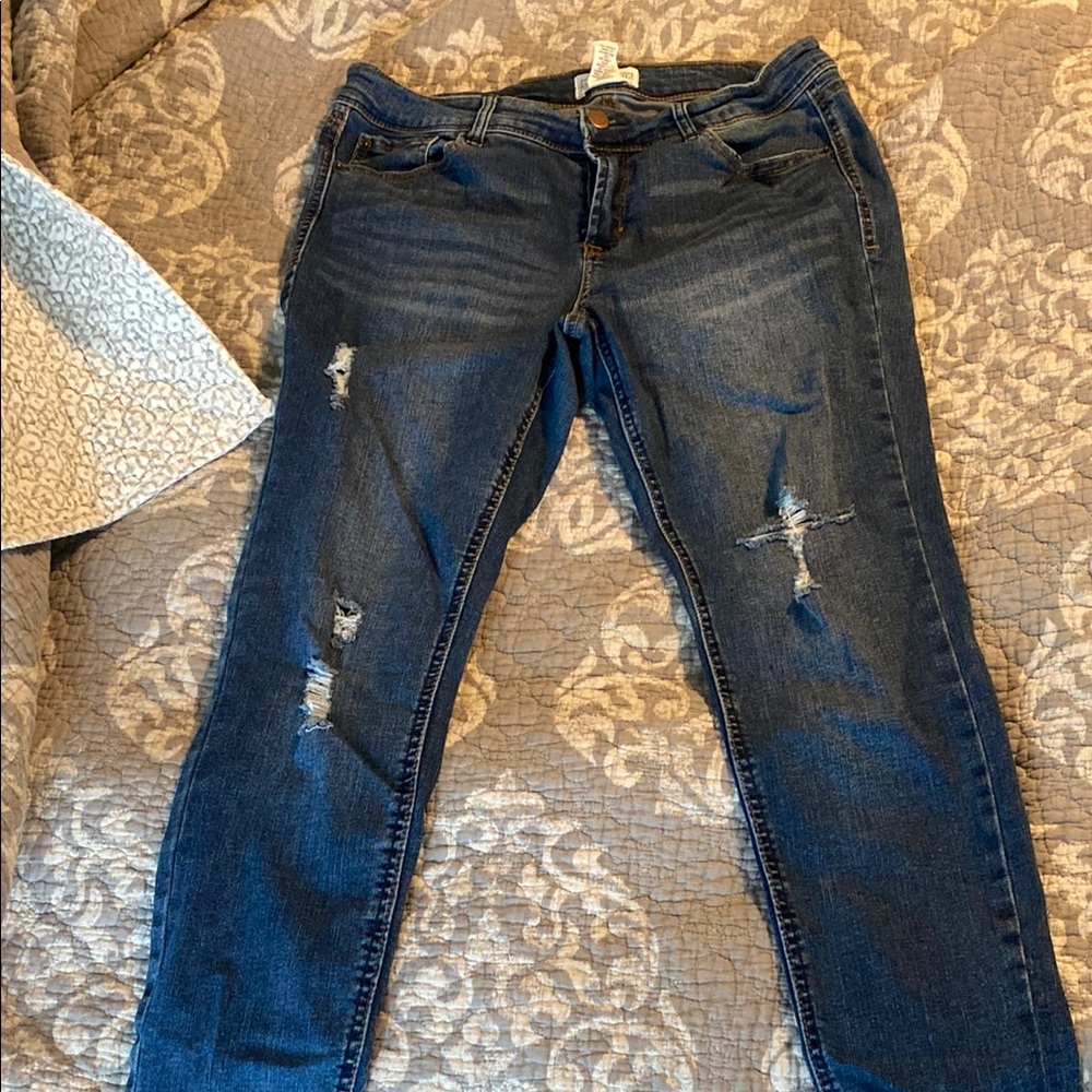 Distressed Blue Women's Jeans